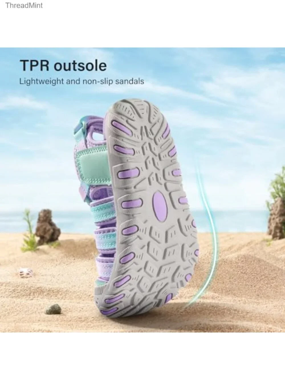Kids Closed Toe Water Sandals Athletic Outdoor Sport Hiking